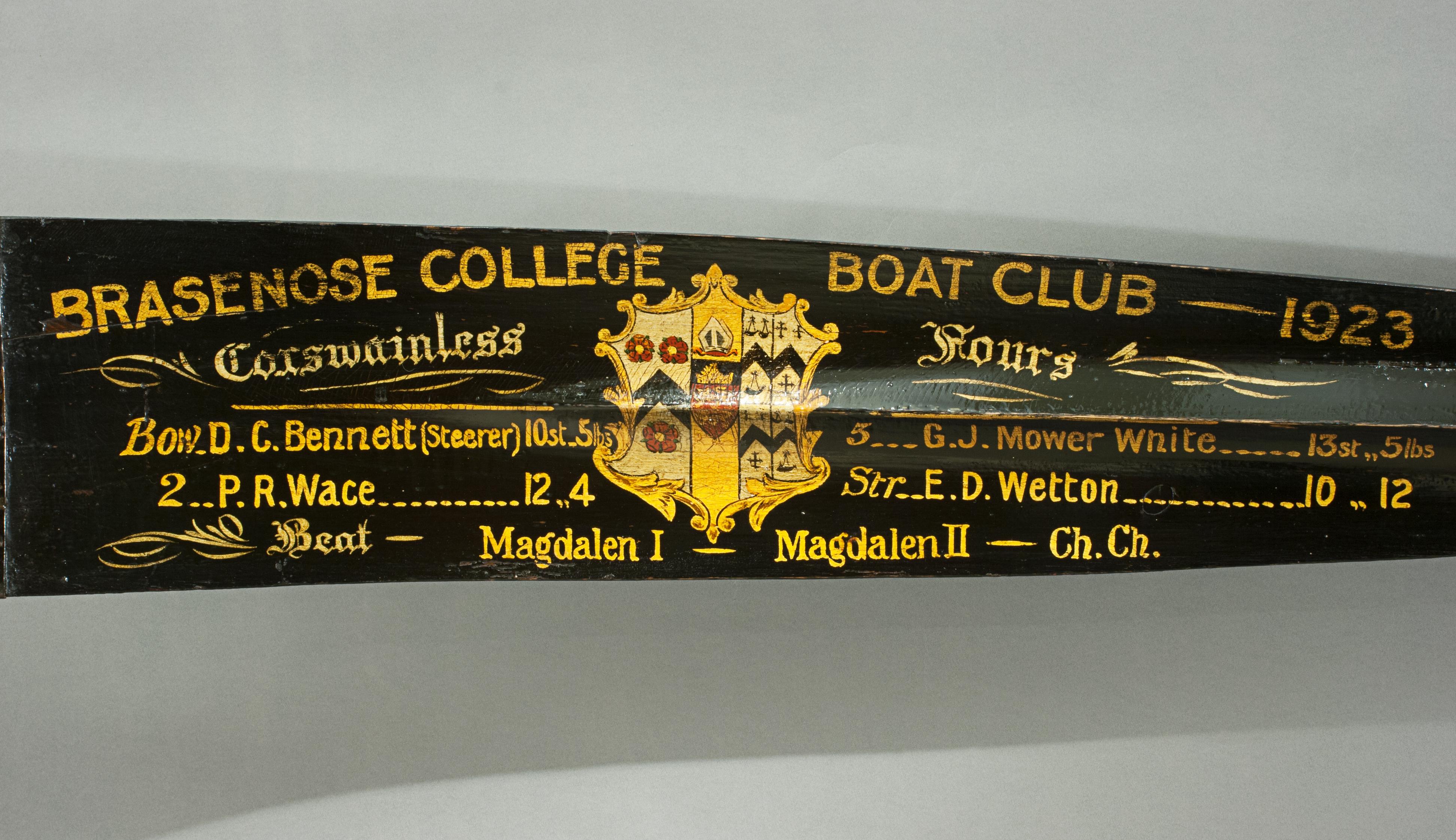vintage rowing oars