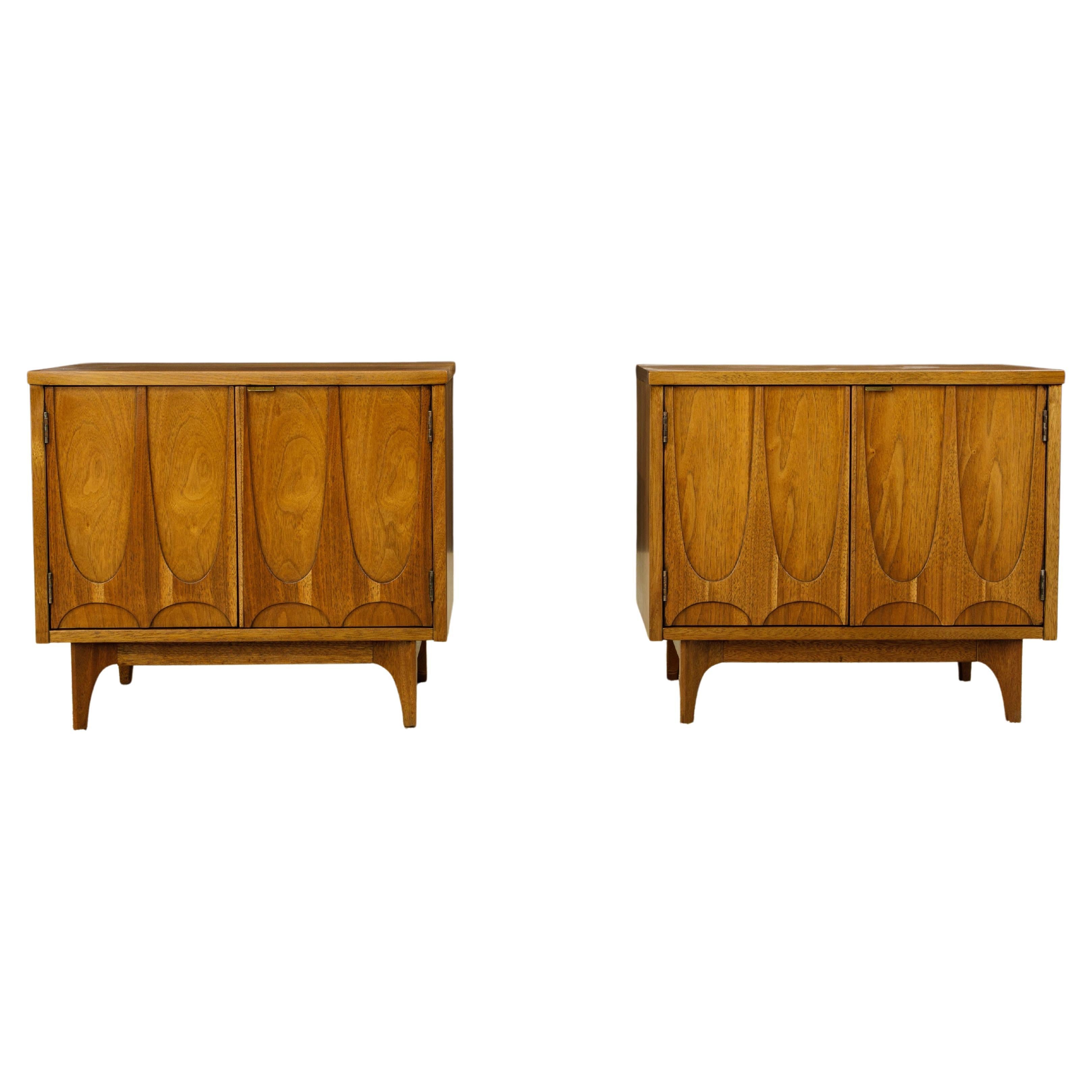 'Brasilia' by Broyhill Premier Pair of End / Side Tables, Refinished, 1960s