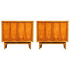 Used 'Brasilia' by Broyhill Premier Pair of End Tables, Refinished, 1960s