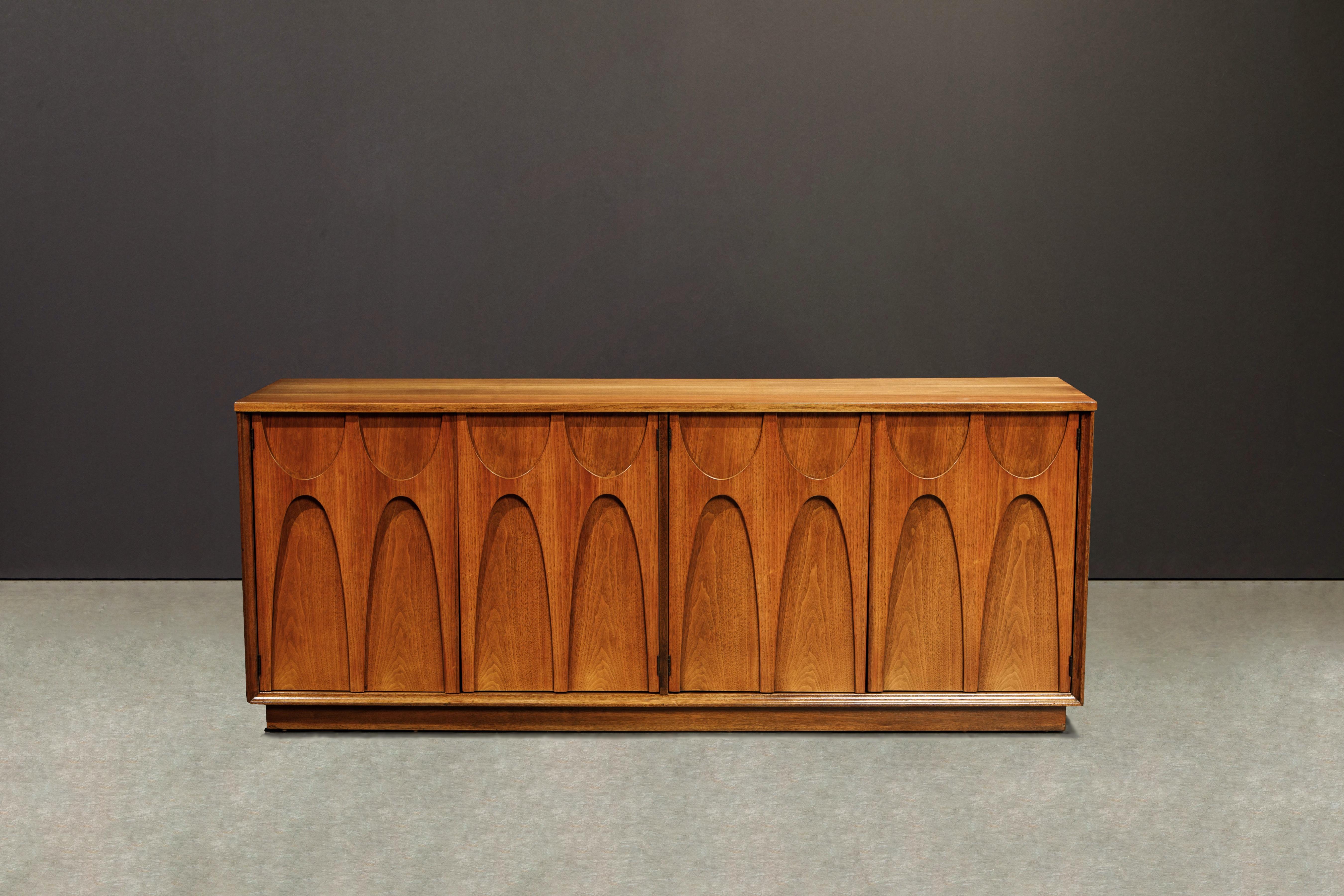 'Brasilia' by Broyhill Premiere Credenza and Illuminated Display, 1960s, Signed 1