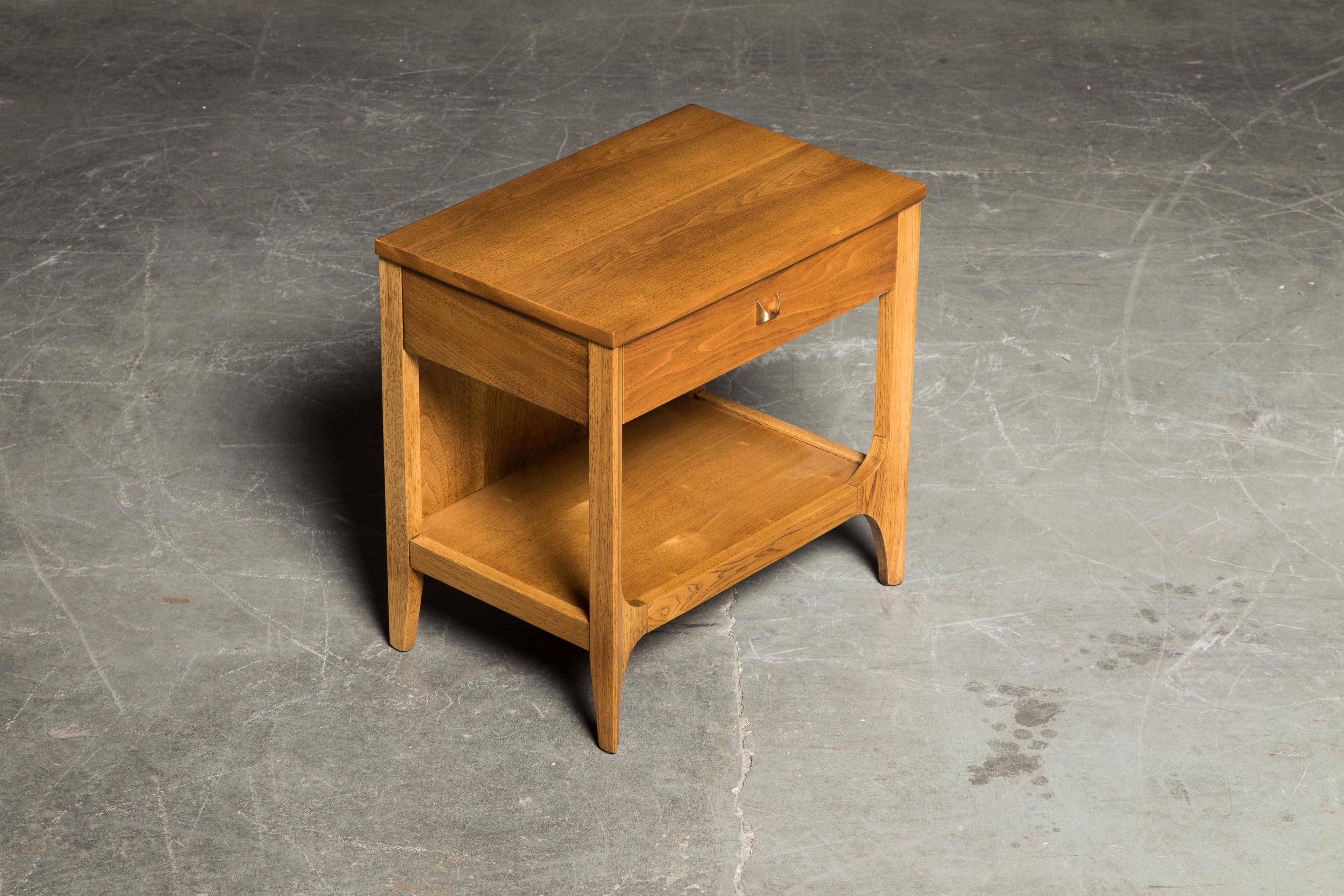 'Brasilia' by Broyhill Premiere Pair of Nightstands, Refinished, 1962 3