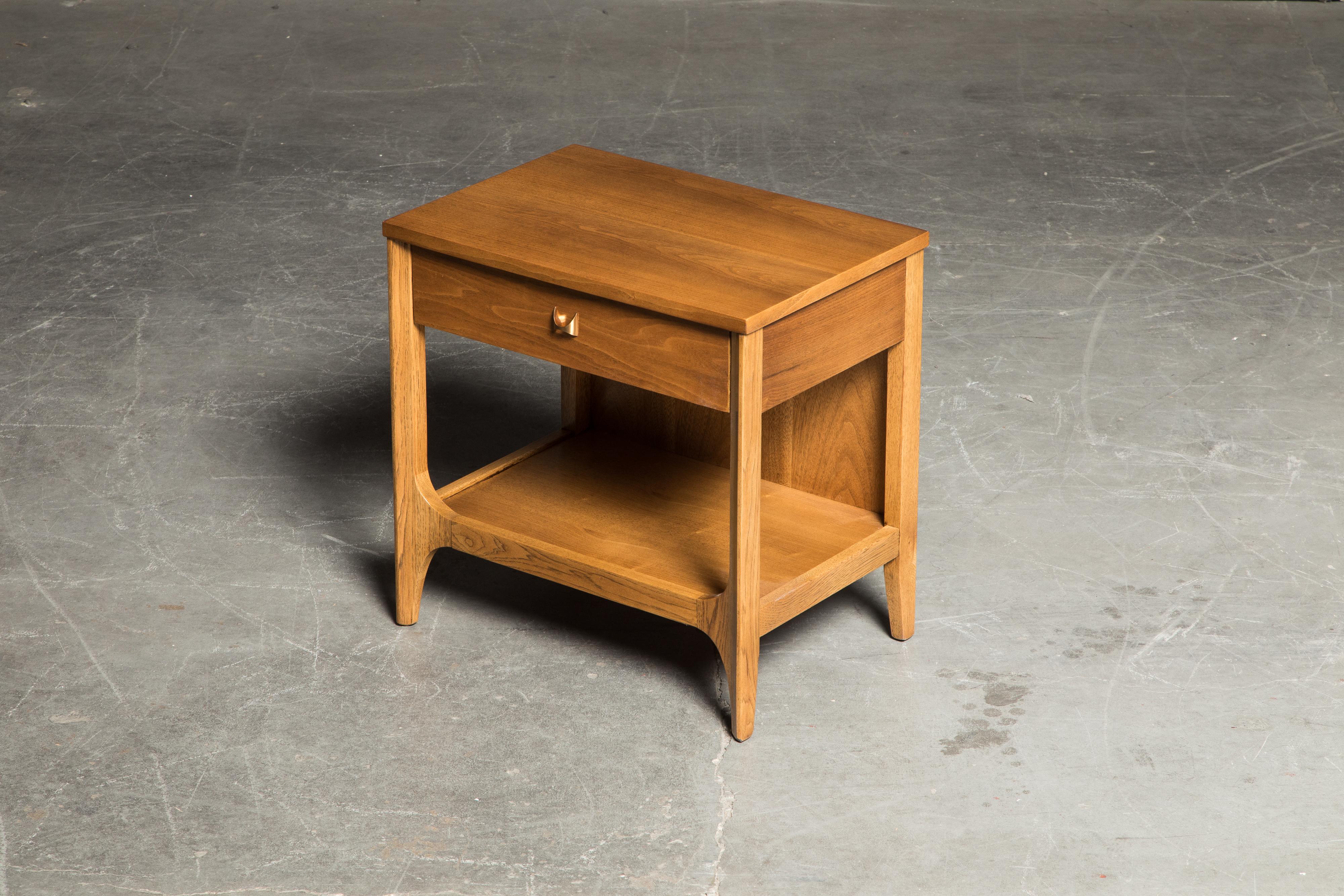 'Brasilia' by Broyhill Premiere Pair of Nightstands, Refinished, 1962 5