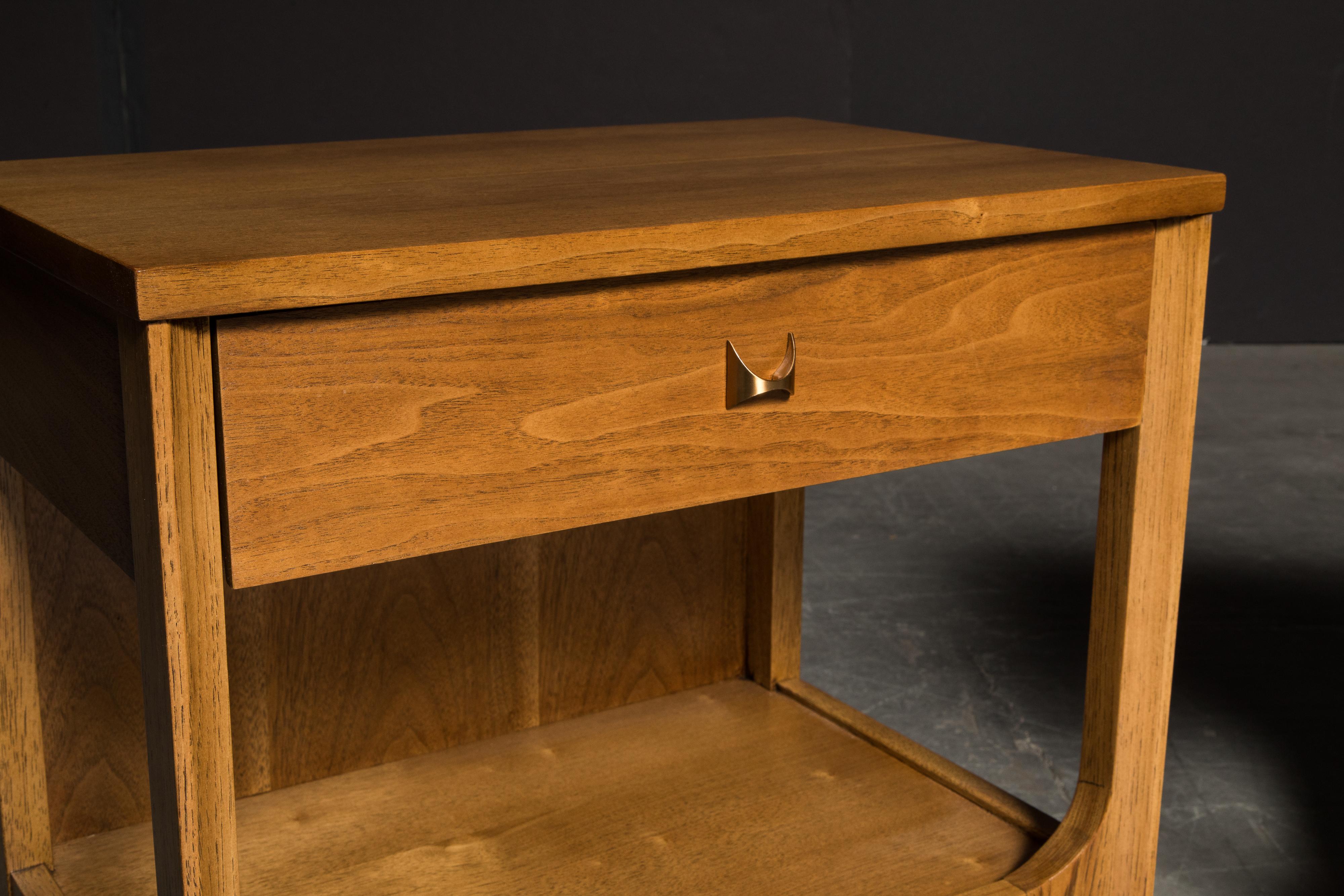 'Brasilia' by Broyhill Premiere Pair of Nightstands, Refinished, 1962 8