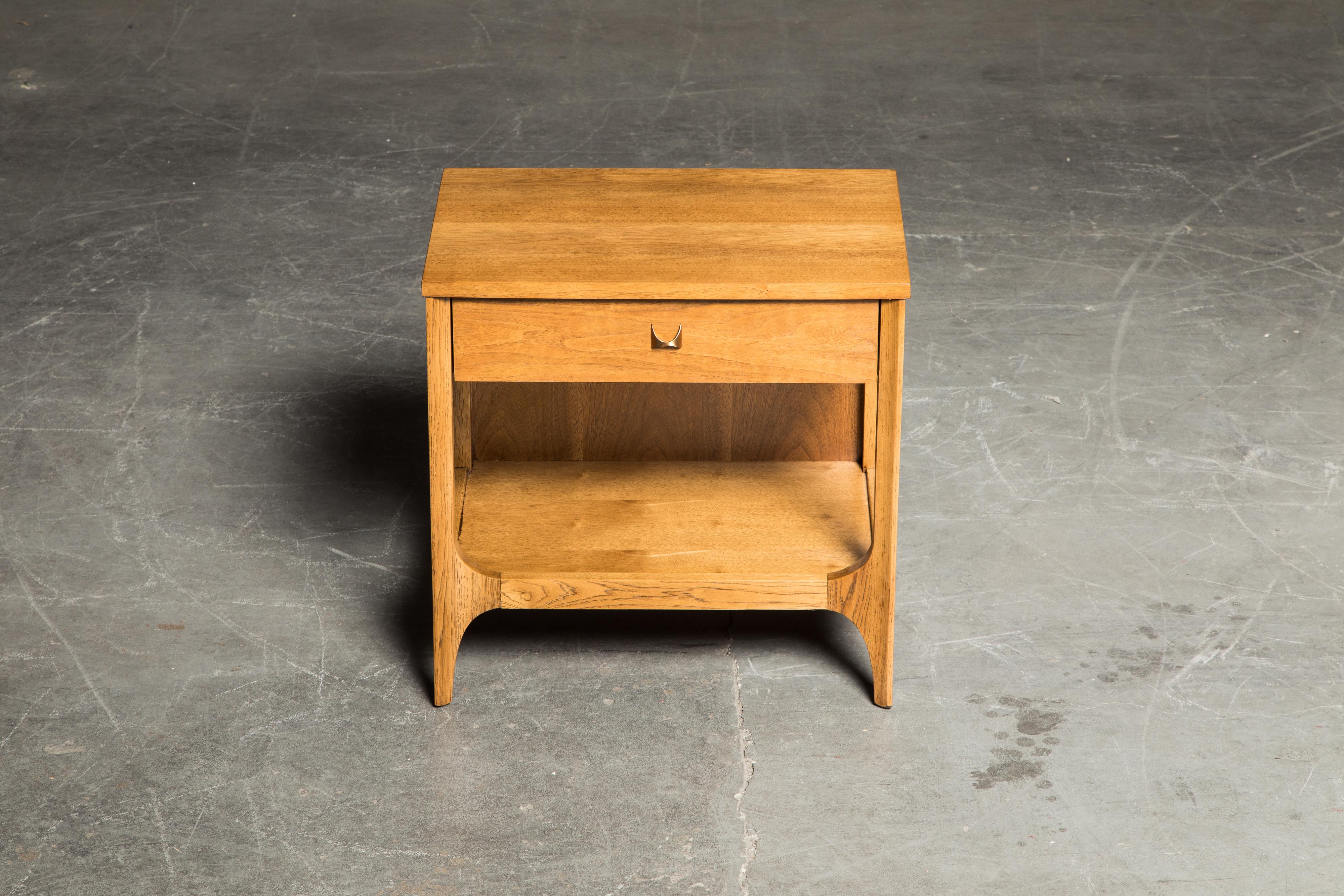 'Brasilia' by Broyhill Premiere Pair of Nightstands, Refinished, 1962 1