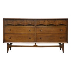 Used 'Brasilia' by Broyhill Premiere Sculptural Dresser w Brass Pulls, 1960s, Signed 