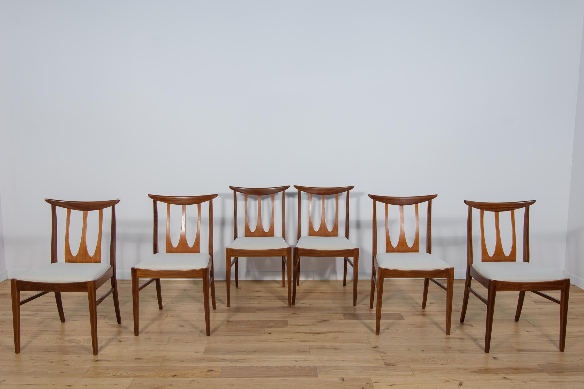 British Brasilia Dining Chairs from G-Plan, 1960s, Set of 6 For Sale