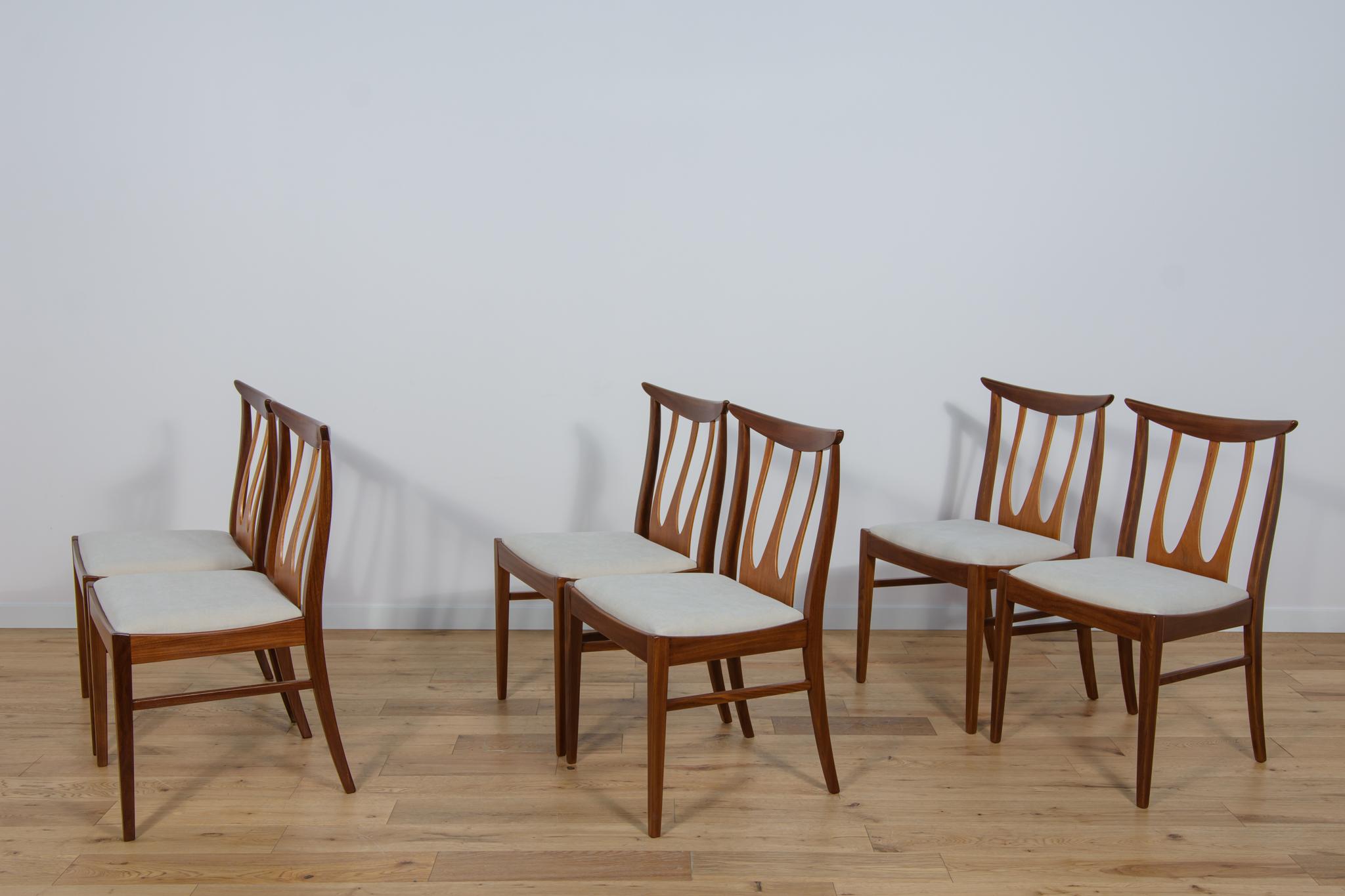 Travail du bois Chaises de salle à manger Brésil de G-Plan, années 1960, lot de 6 en vente