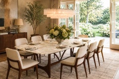 Brasilia Dining Table in Brazilian Rosewood & Marble, Brazil, c. 1965