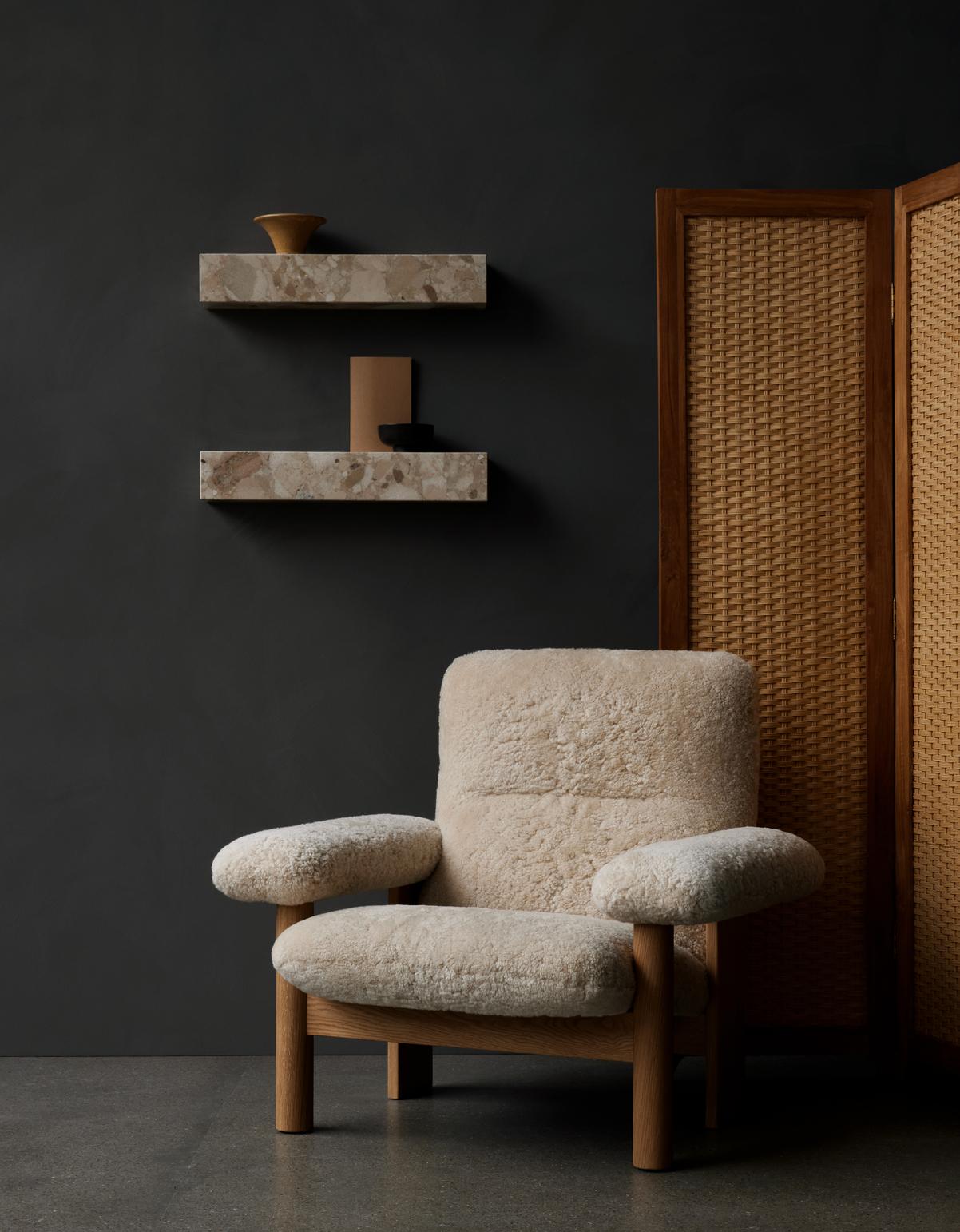 Sedia Brasilia - Pelle di pecora Nature / Oak naturale di Anderssen & Voll per Audo In condizioni Nuovo in vendita a Dubai, AE