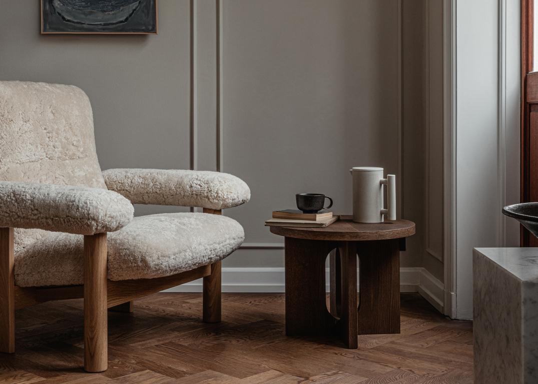 Sedia Brasilia - Pelle di pecora Nature / Oak naturale di Anderssen & Voll per Audo in vendita 1