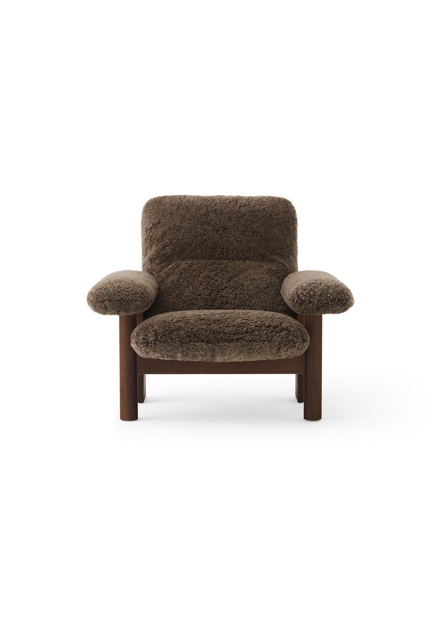 Lithuanian Brasilia Lounge Chair, Sheepskin Root/Walnut, by Anderssen & Voll for Audo For Sale