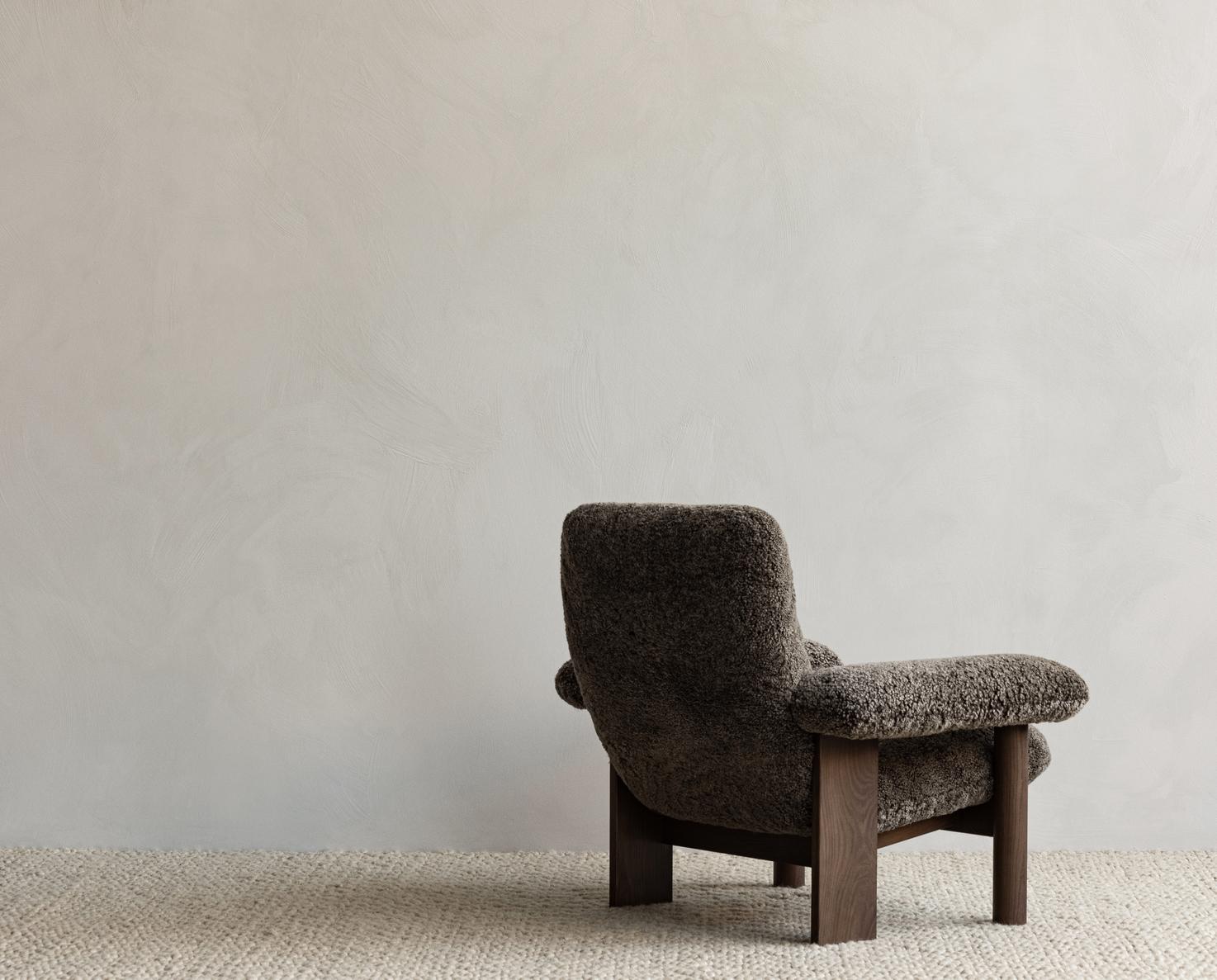 Brasilia Lounge Chair, Sheepskin Root/Walnut, by Anderssen & Voll for Audo For Sale 3