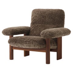 Brasilia Lounge Chair, Sheepskin Root/Walnut, by Anderssen & Voll for Audo