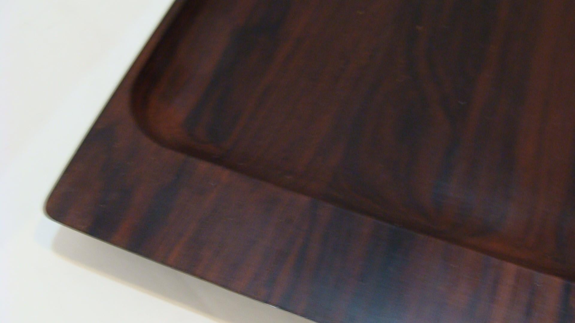 Brazilian Brasilia Rosewood Tray For Sale