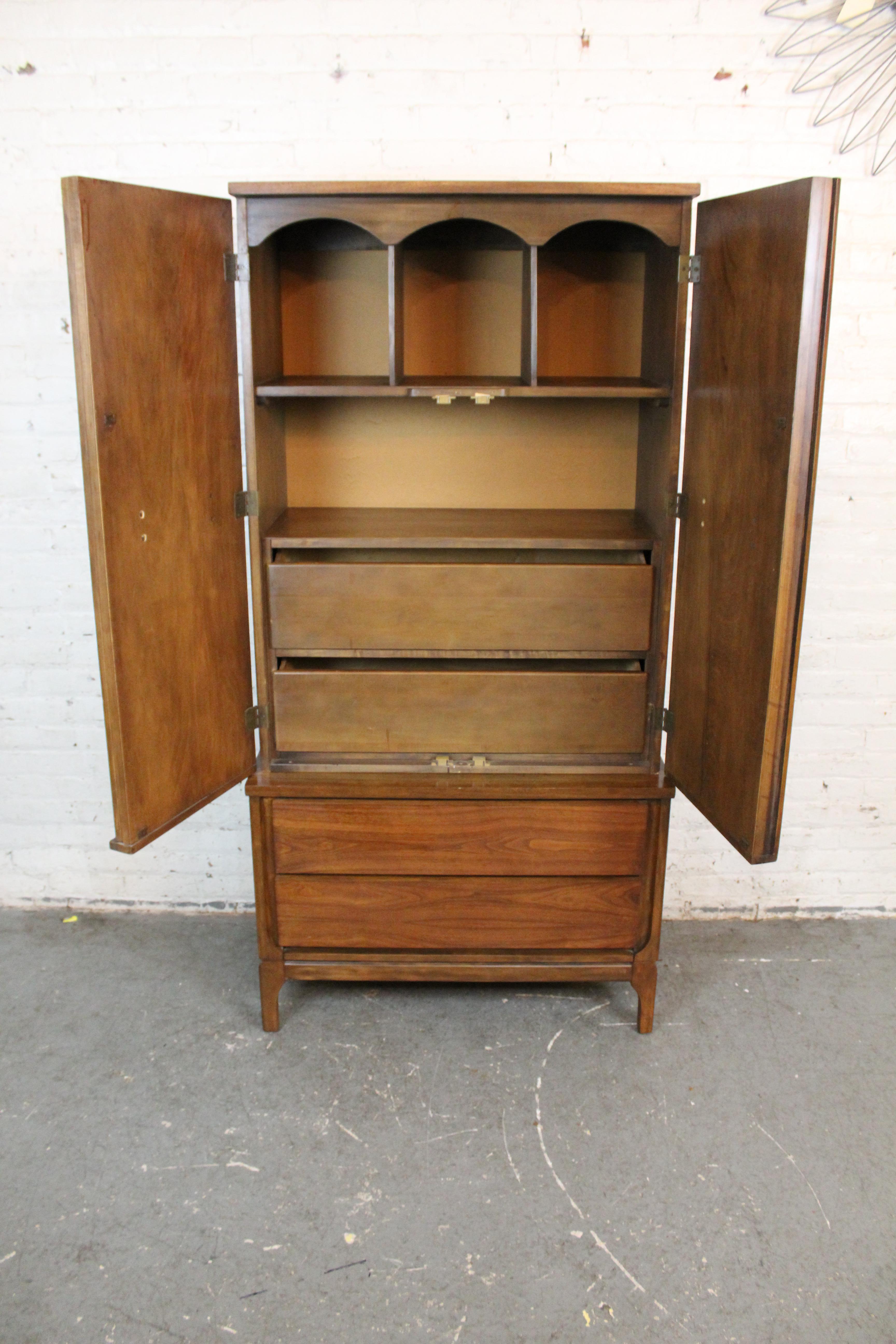 Carved Brasilia Style Gentleman's Chest by Williams Furniture of South Carolina