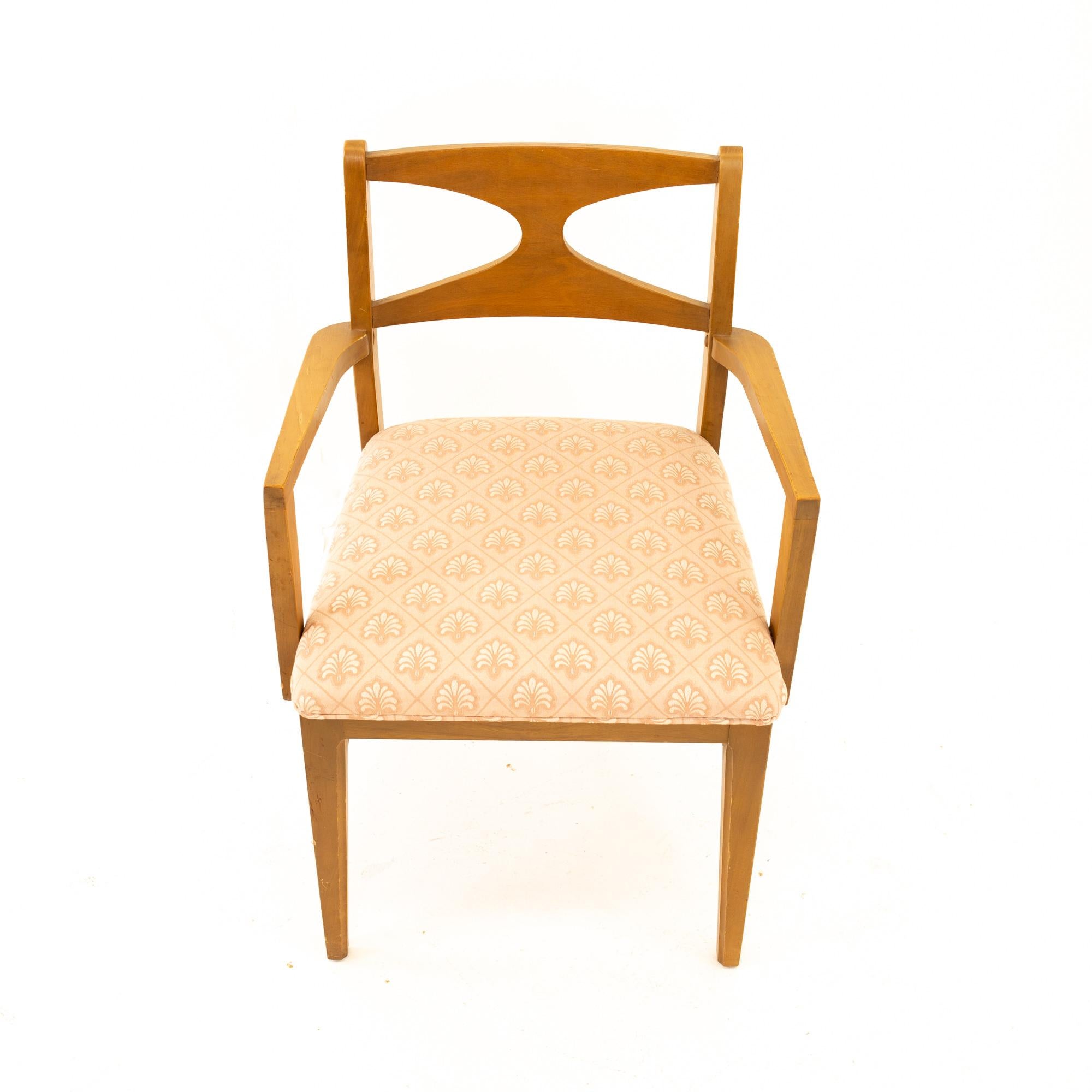 Brasilia Style Mid Century Walnut Bowtie Dining Chairs, Set of 6 4