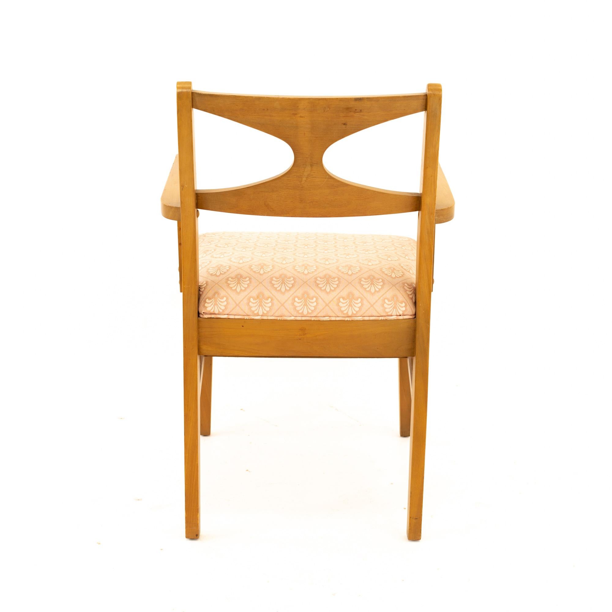 Brasilia Style Mid Century Walnut Bowtie Dining Chairs, Set of 6 7