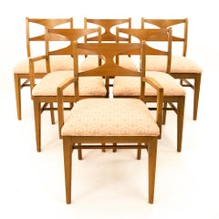 Brasilia Style Mid Century Walnut Bowtie Dining Chairs, Set of 6