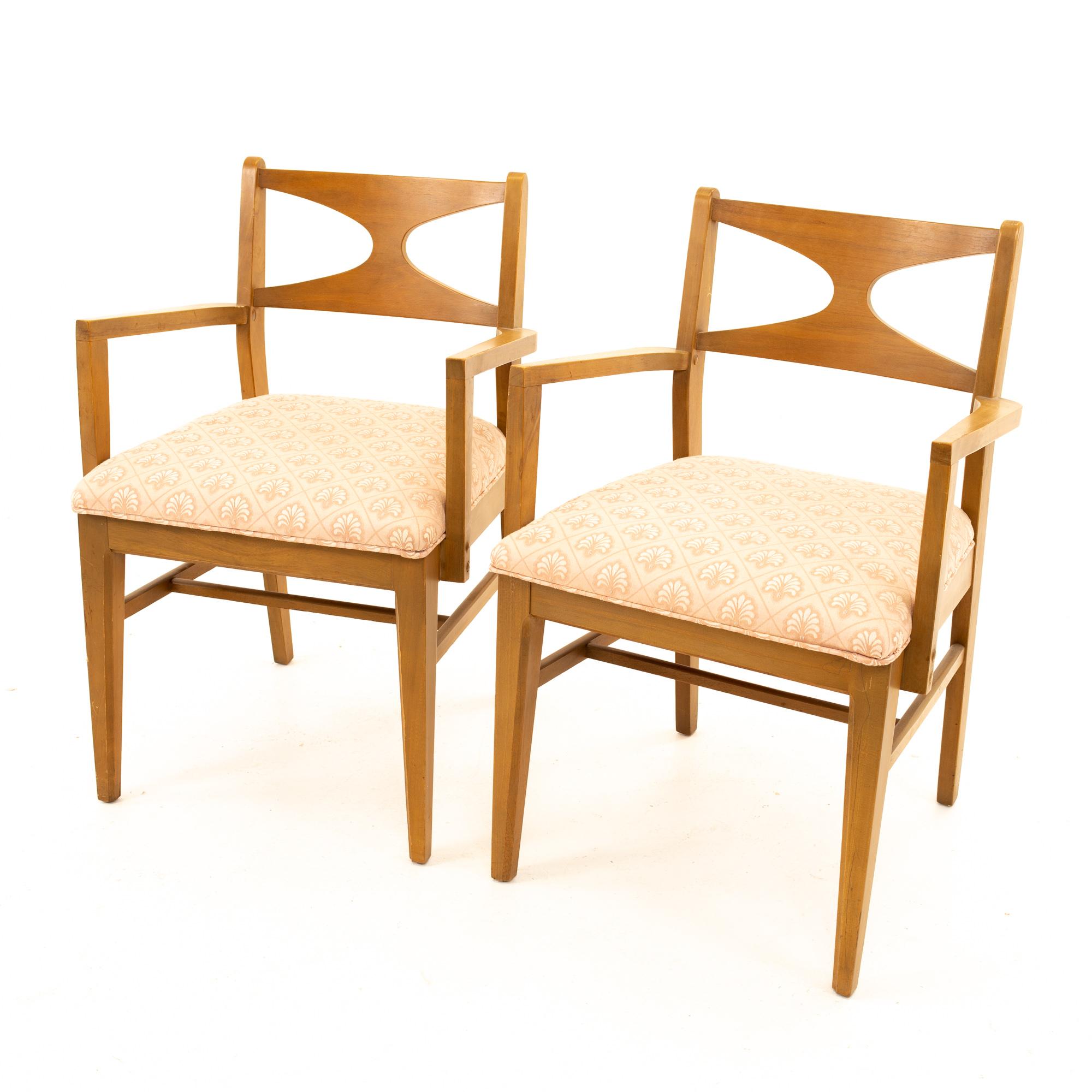 Upholstery Brasilia Style Mid Century Walnut Bowtie Dining Chairs, Set of 6