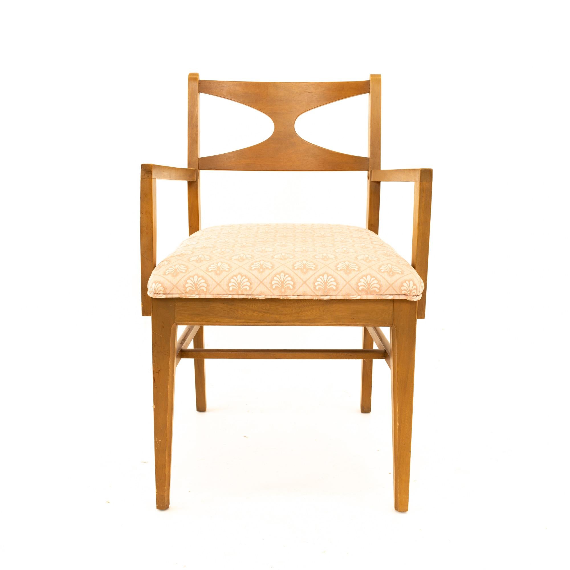 Brasilia Style Mid Century Walnut Bowtie Dining Chairs, Set of 6 1