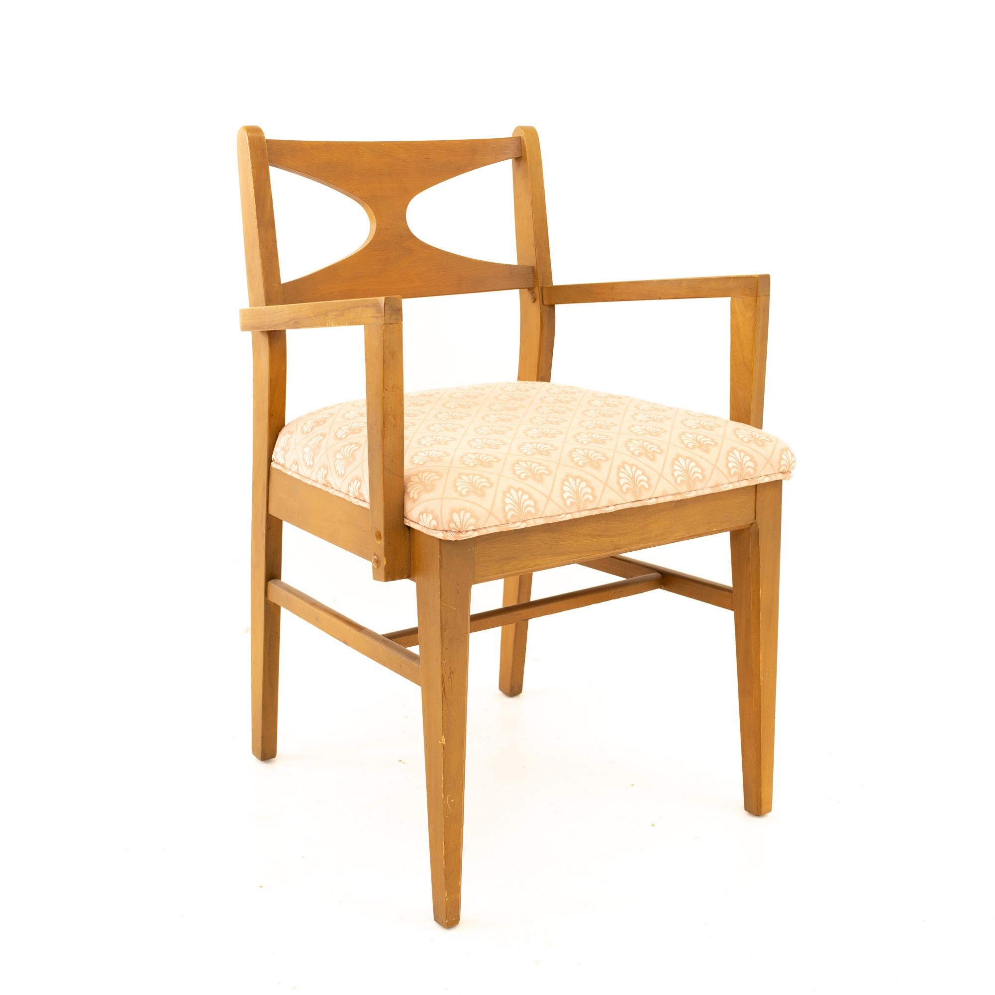 Brasilia Style Mid Century Walnut Bowtie Dining Chairs, Set of 6 2