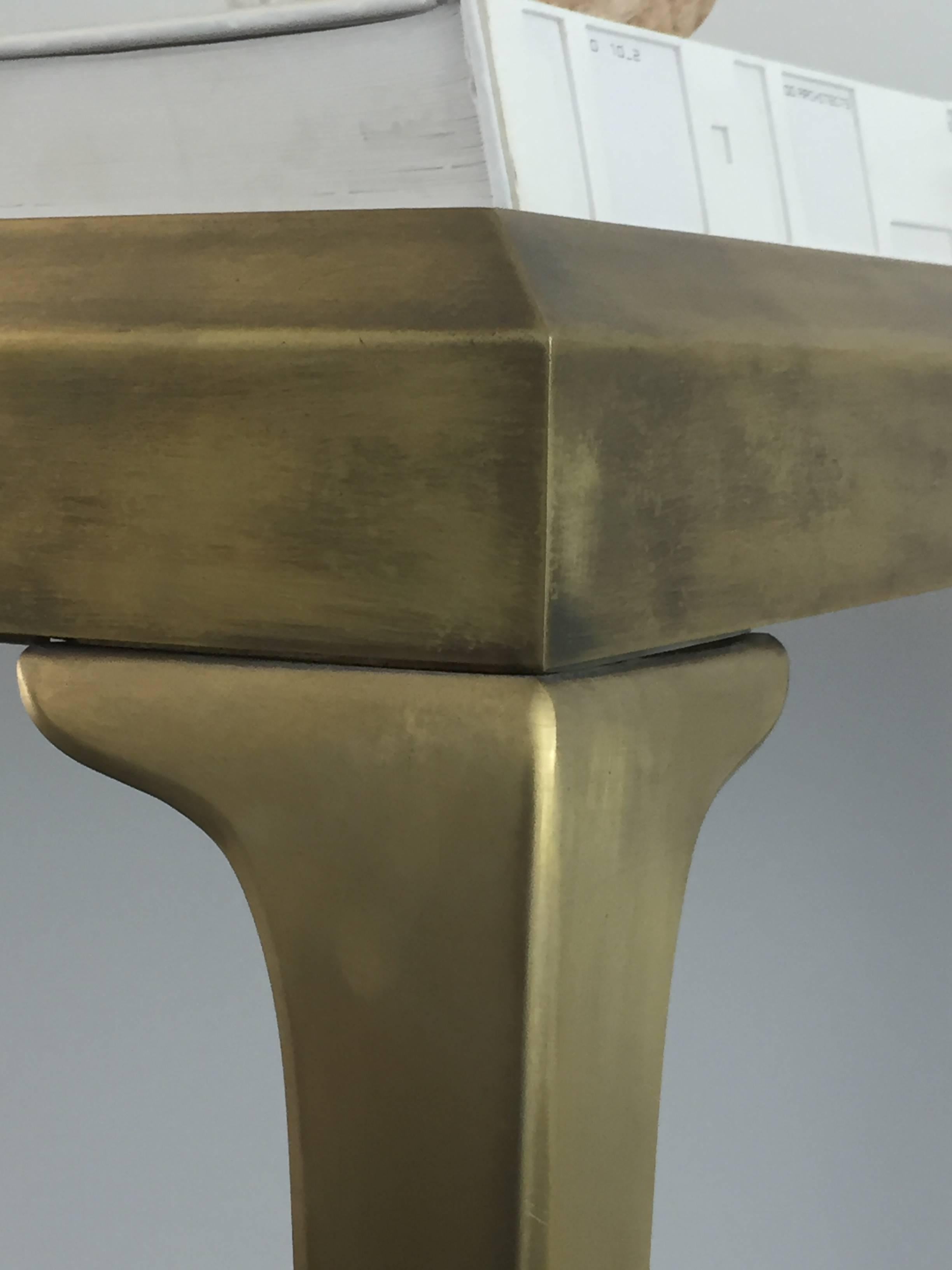 Brass and Glass Console/Hall Table by Mastercraft 3