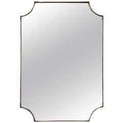 Brass 1950s Italian Mirror