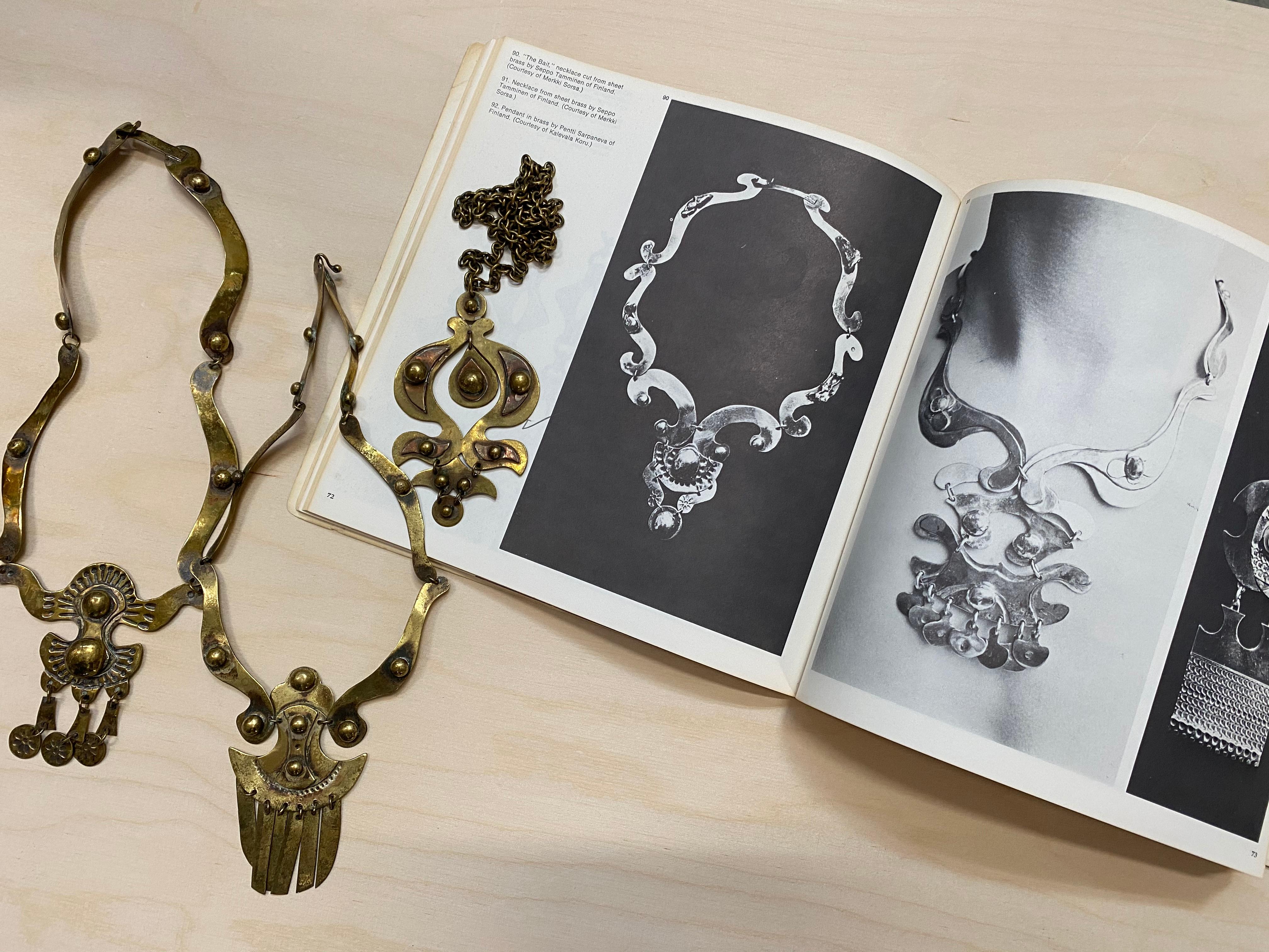 Brass 1960-1970 Finland Seppo Tamminen Merkkikeskus Sorsa Necklace For Sale 5