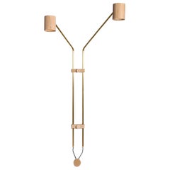 Brass 2 Spot Wall Lamp by ASAF Weinbroom Studio