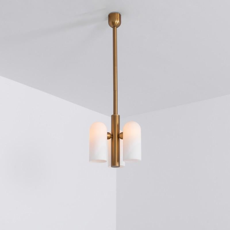 Modern Odyssey 3 Brass Pendant Light by Schwung