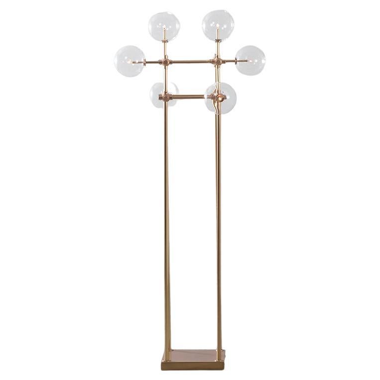 Soap 6 Brass Floor Lamp by Schwung