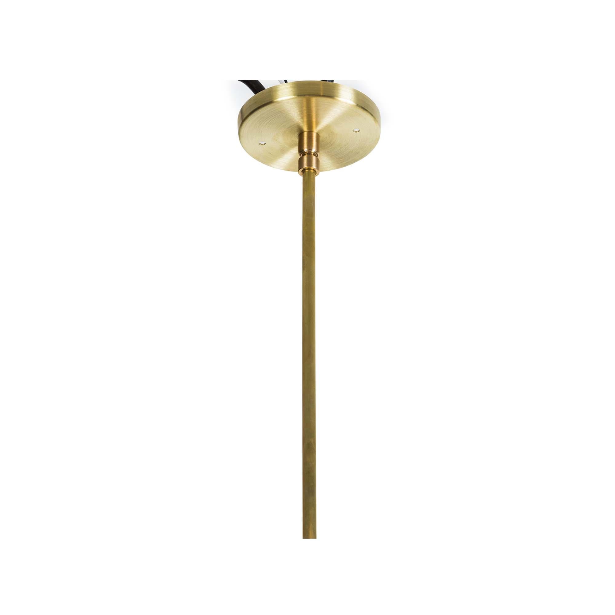 American Brass 6-Globe Chandelier by Lawson-Fenning For Sale