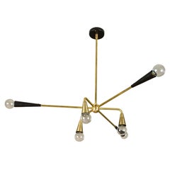 Brass 6-Globe Chandelier by Lawson-Fenning
