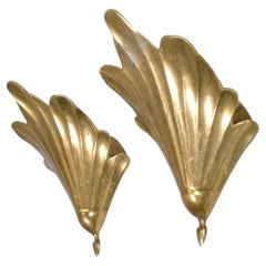 Brass Acanthus Leaf Sconces Rewired Hollywood Regency Glamour