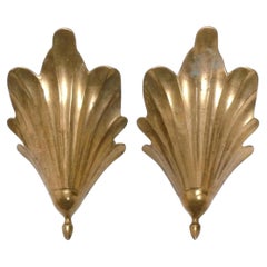 Brass Acanthus Leaf Sconces Rewired Hollywood Regency Glamour