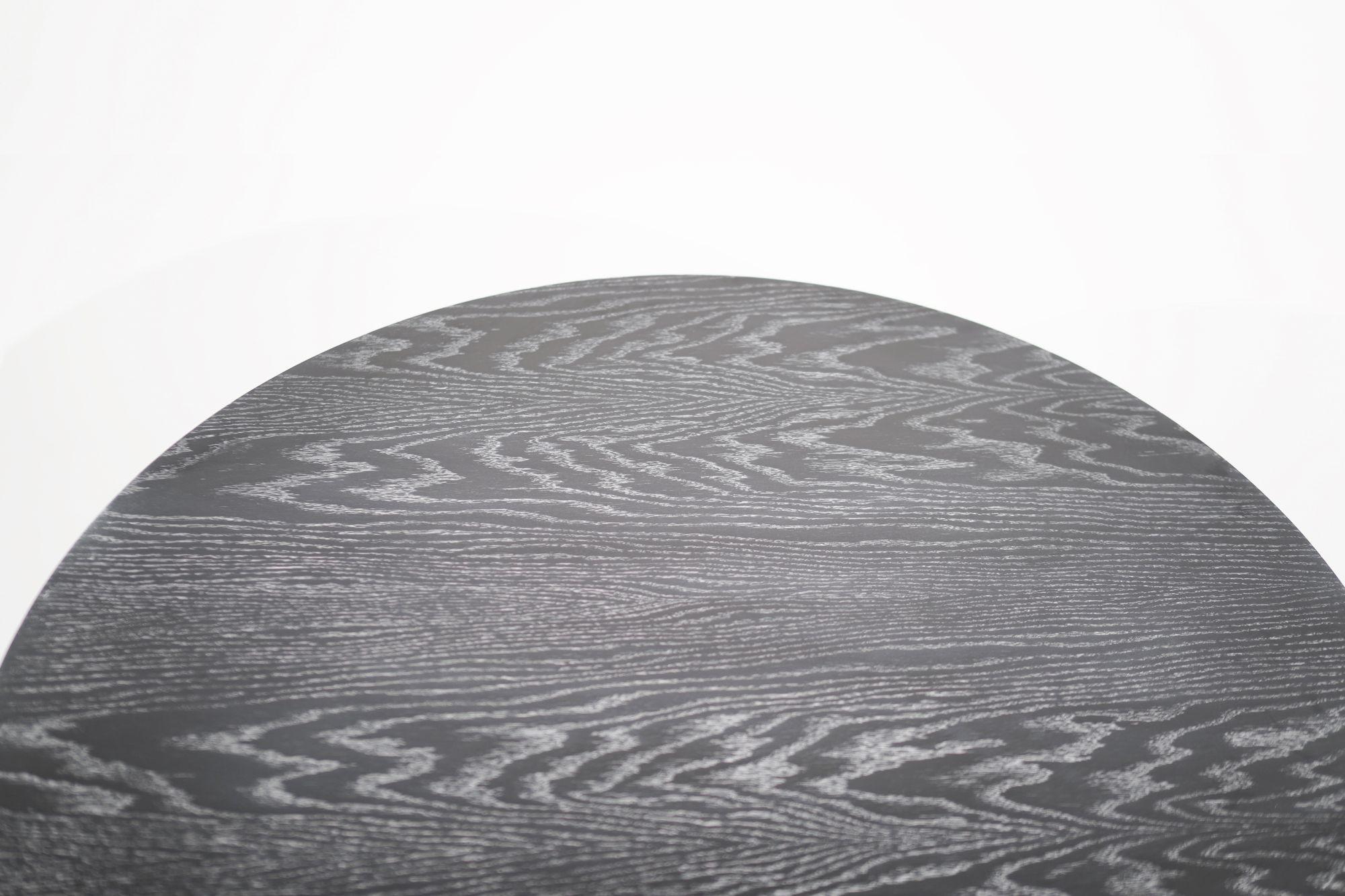 Brass Accented Coffee Table in Black Ceruse, C. 1950s 7
