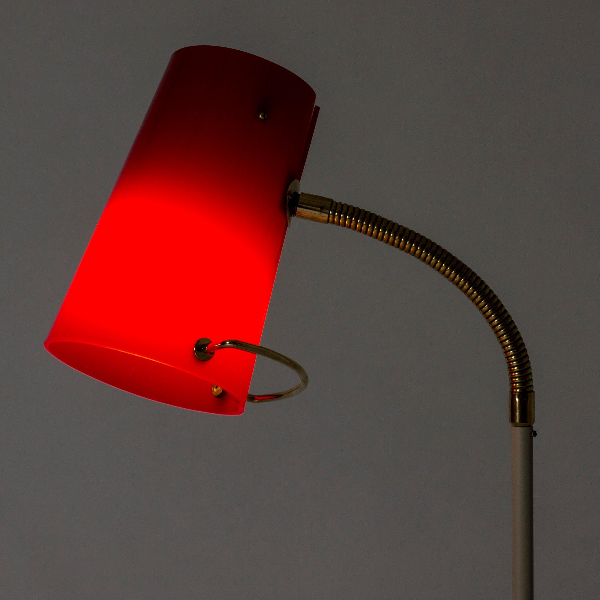 Scandinavian Modern Brass Accented Floor Lamp by Hans-Agne Jakobsson, Sweden, 1960s