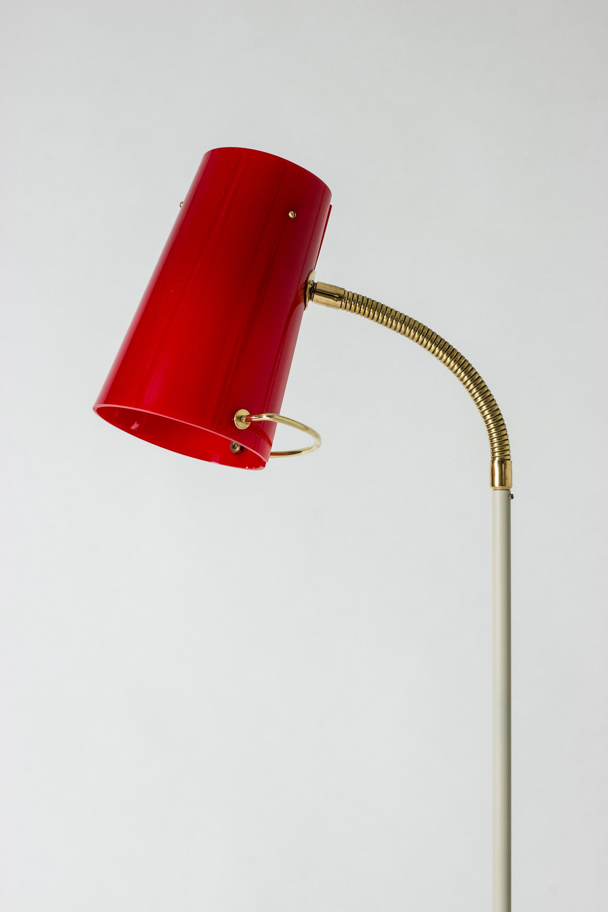 Brass Accented Floor Lamp by Hans-Agne Jakobsson, Sweden, 1960s In Good Condition In Stockholm, SE