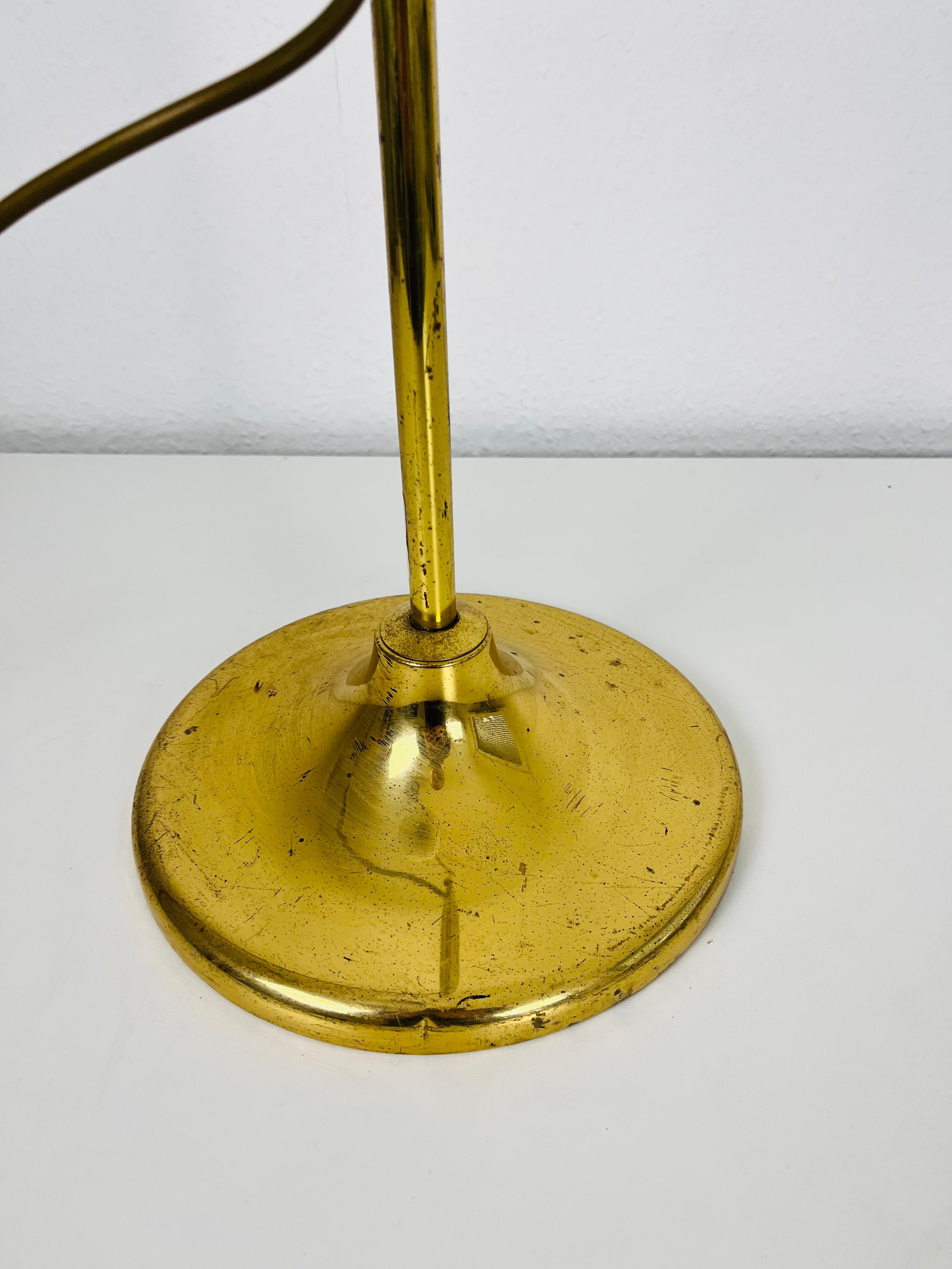Late 20th Century Brass Adjustable Floor Lamp, 1970s, Germany For Sale