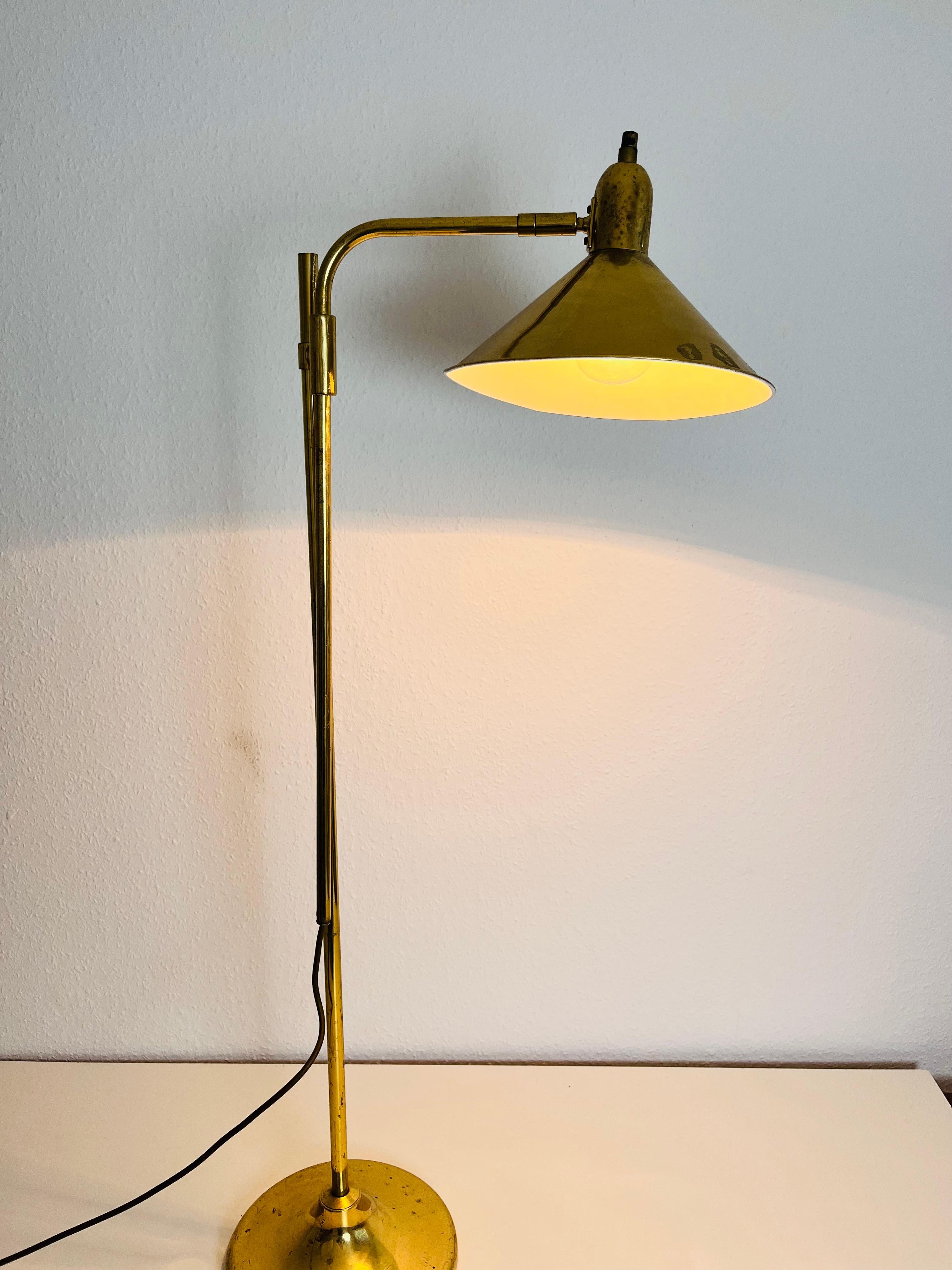 Brass Adjustable Floor Lamp, 1970s, Germany For Sale 3