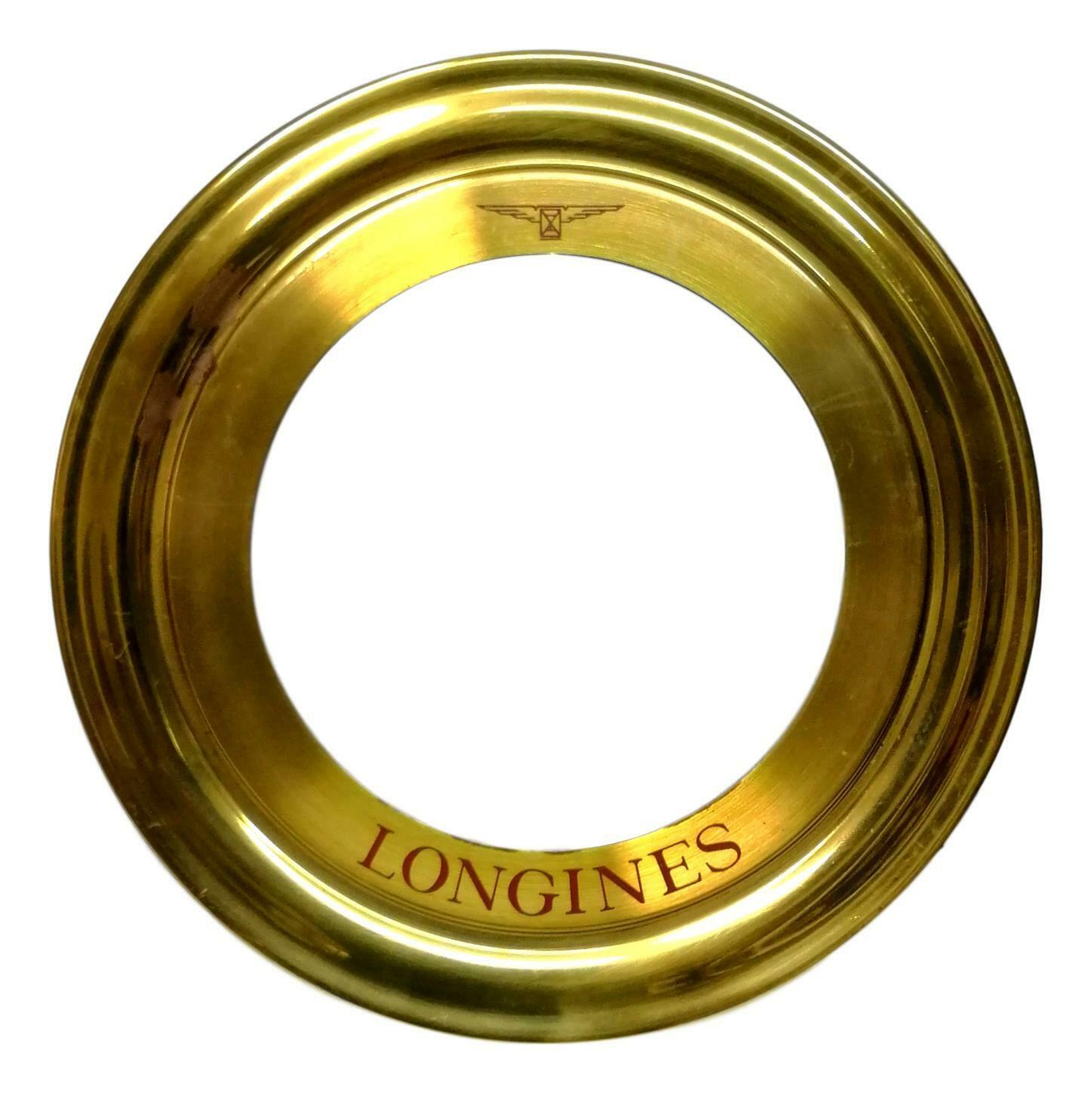 Brass Advertising Mirror Longines, 1970s For Sale 1