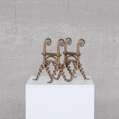 Brass Aesthetic Antique Fire Dogs