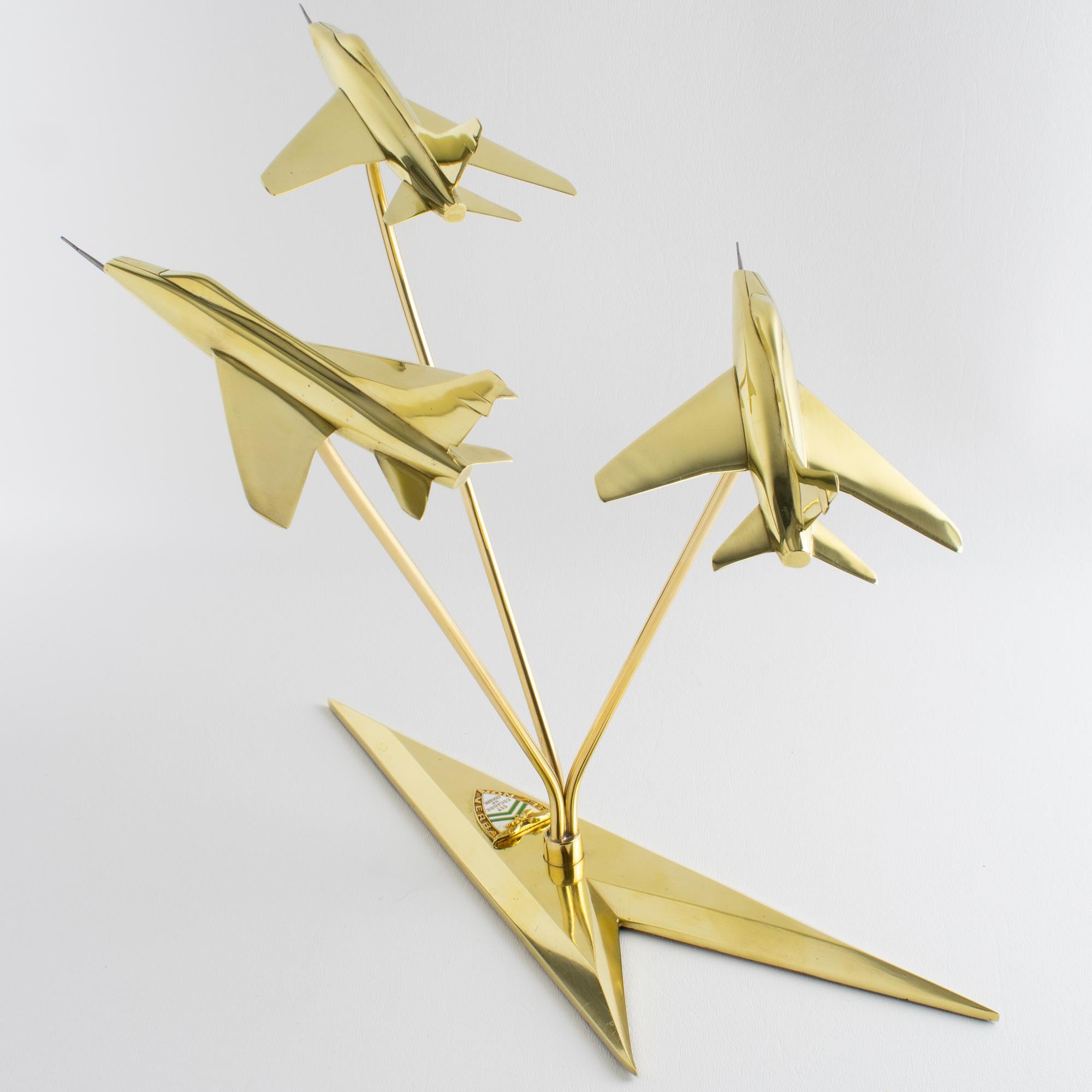 Modelo de Latón de Aviación de la Escuadrilla de Aviones a reacción, Francia circa 1950 Francés en venta