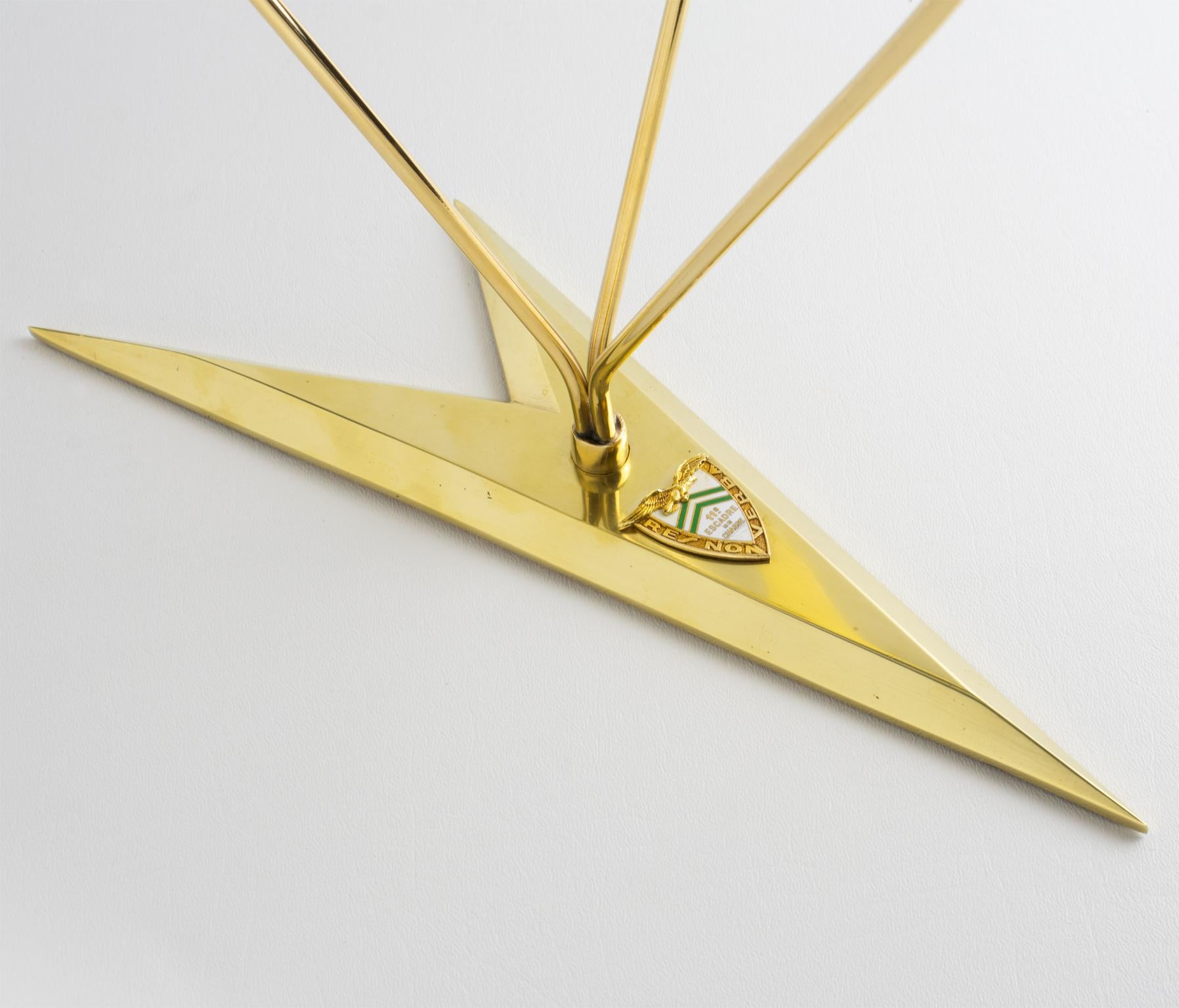 Modelo de Latón de Aviación de la Escuadrilla de Aviones a reacción, Francia circa 1950 en venta 2