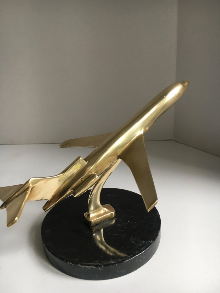 Brass Airplane Sculpture Paper Weight at 1stDibs