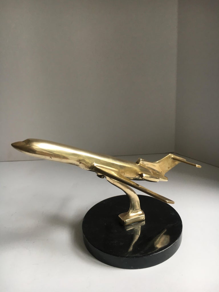 Brass Airplane Sculpture Paper Weight at 1stDibs