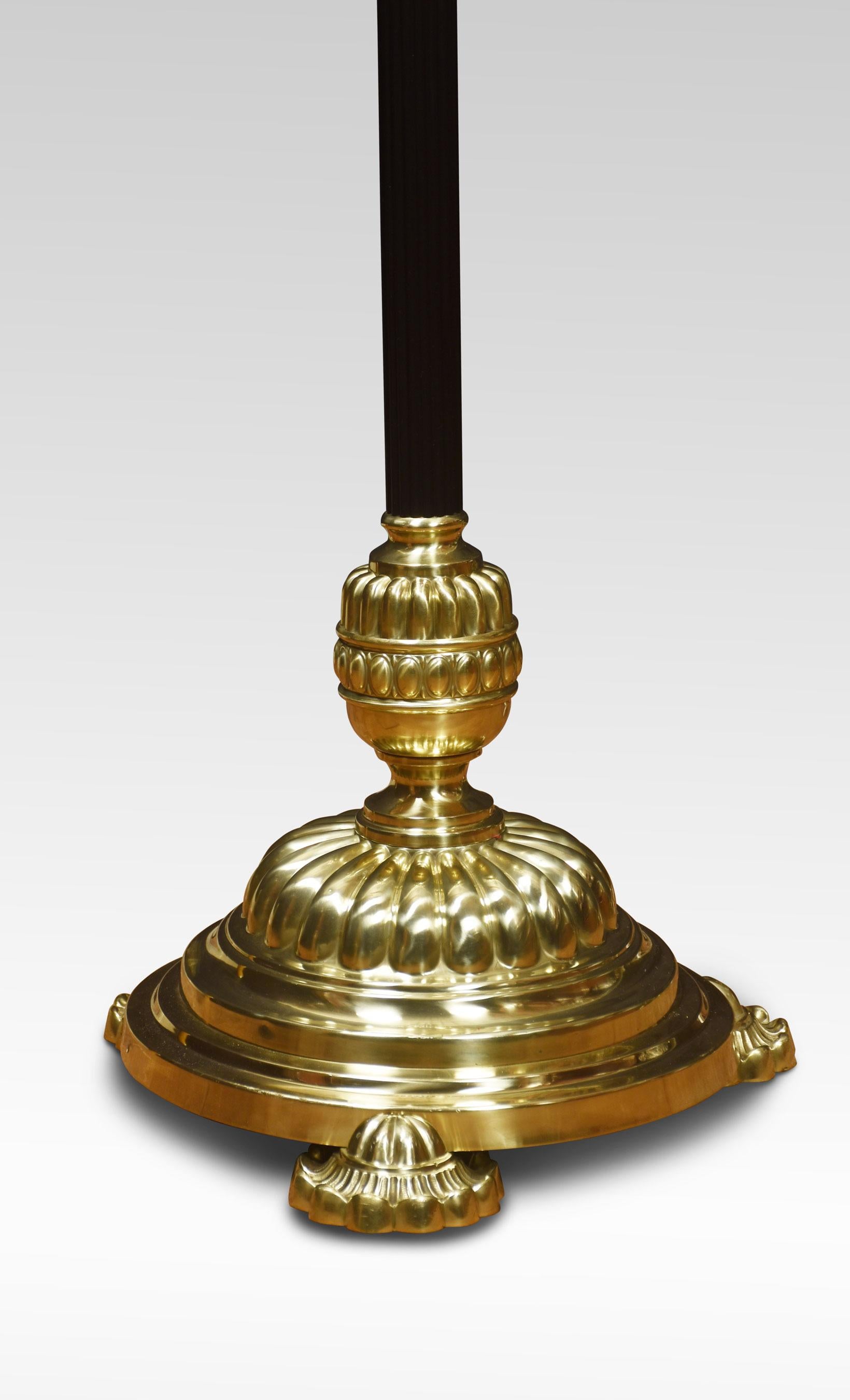 British Brass Ajustable Standard Lamp For Sale