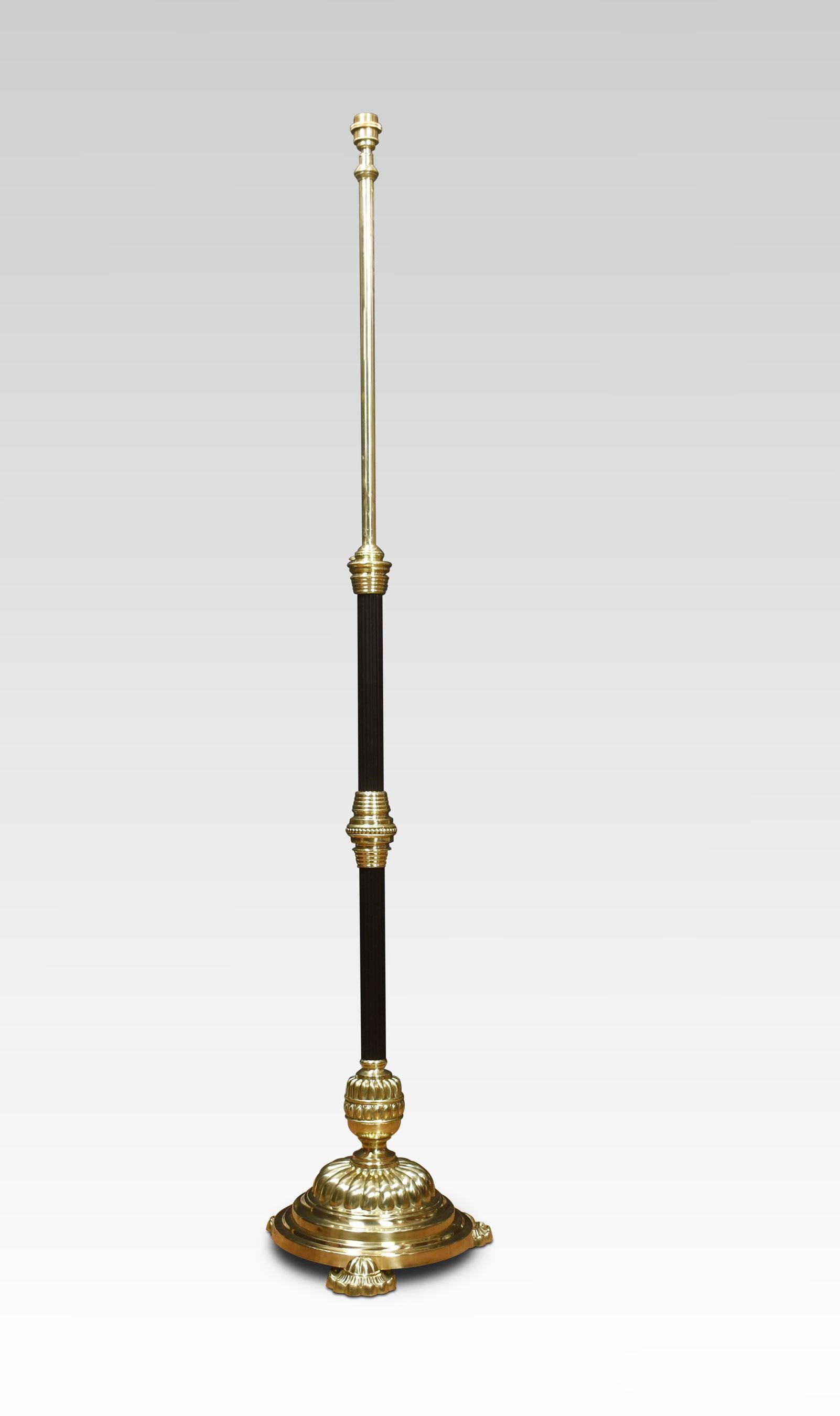 Brass Ajustable Standard Lamp For Sale 1