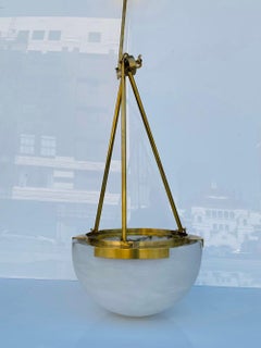 Brass & Alabaster Chandelier by Kelly Wearstler