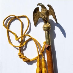 Amerikanischer Admiral-Adler-Fahnenmast aus Messing mit Goldquasten Anfang des 20